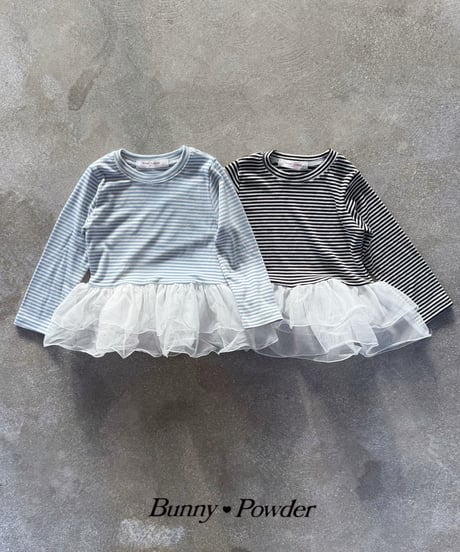 30[予約]bunny powder sha border tee