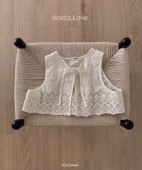 22[予約]Aosta lace jenny open vest