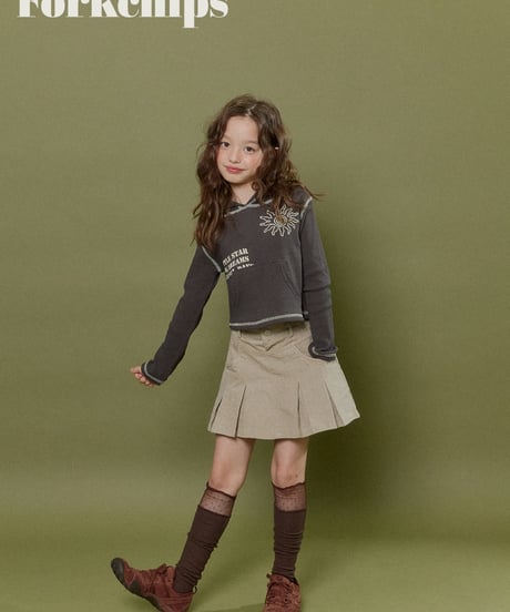 20[予約]FORKCHIPS harbor pleated skirt