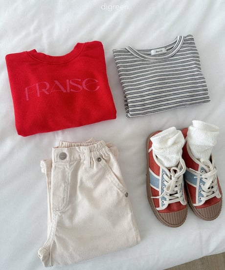9[予約]digreen stripe latte tee