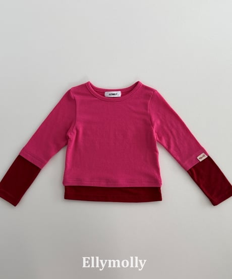 13[予約]ELLYMOLLY rolling color block t