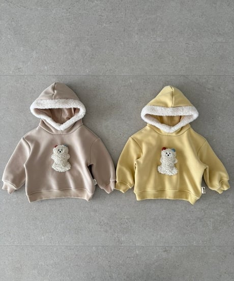 19[予約]ololala little bear fleece hoodie