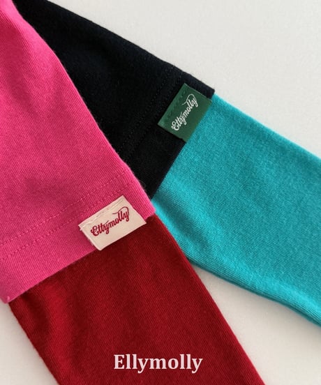 13[予約]ELLYMOLLY rolling color block t