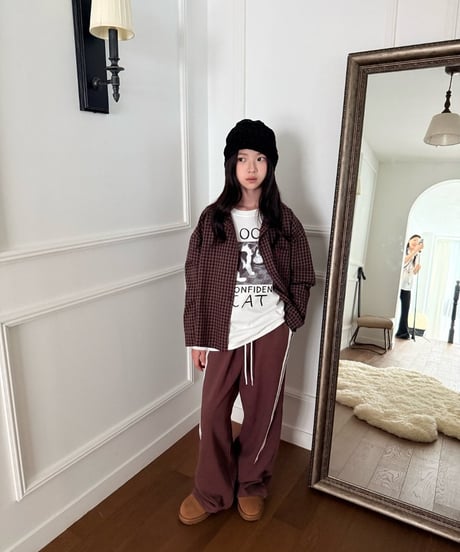 50[予約]COMMA panel two line pants