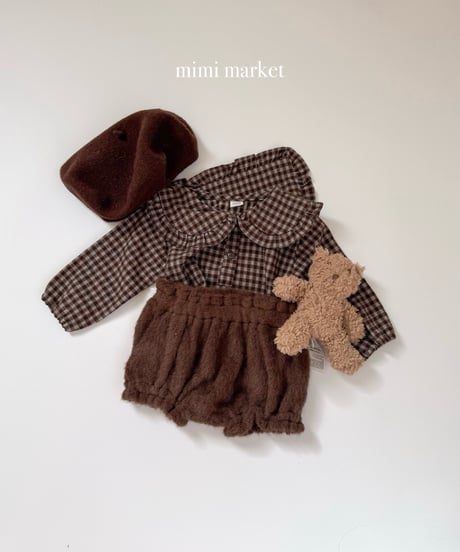 4[予約]mimi market check frill collar