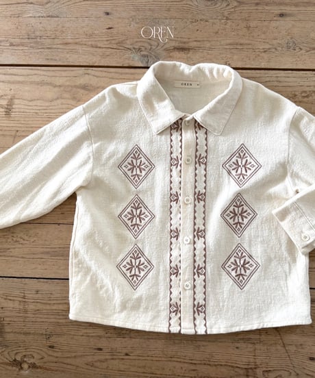 22[予約]OREN edwin embroidered shirt