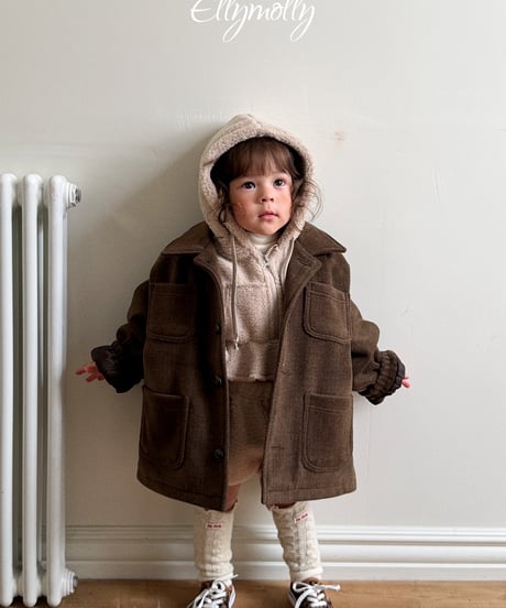 4[予約]ELLYMOLLY fluffy wool coat