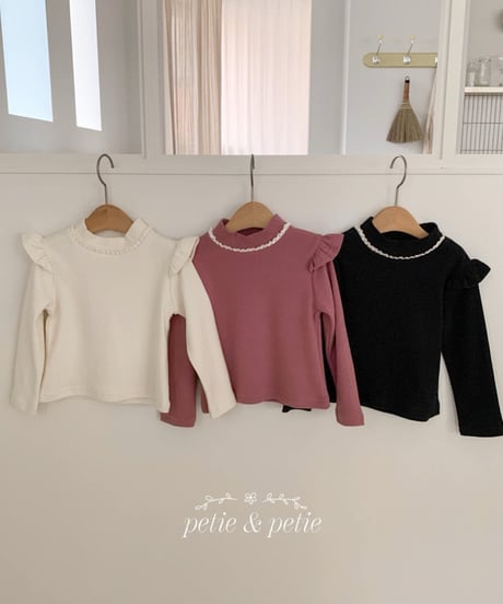 13[予約]petit&petit anderson frill turtleneck t