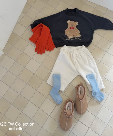 21[予約]ninibello teddy bear raglan mtm