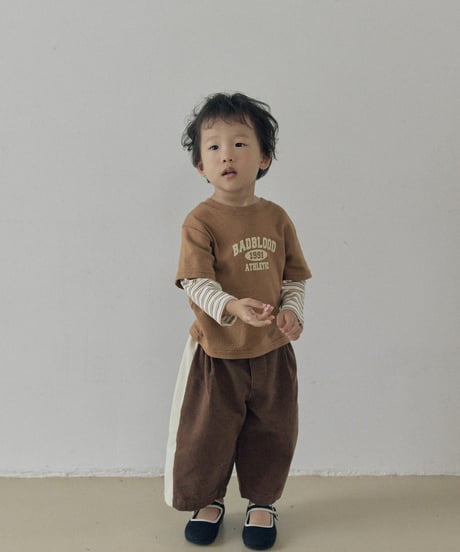 23[予約]送料無料 the beige side seam corduroy pants