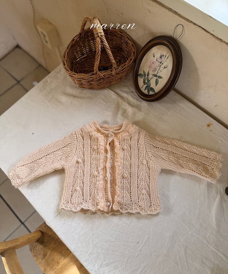 4[予約]marron elle knit cardigan(XS-L)