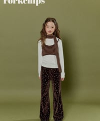 23[予約]FORKCHIPS bloom velvet pants