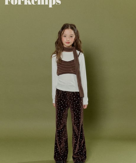23[予約]FORKCHIPS bloom velvet pants