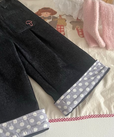 31[予約]aiai dot roll-up denim pants