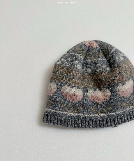 51[予約]minirobe flower jagard beanie