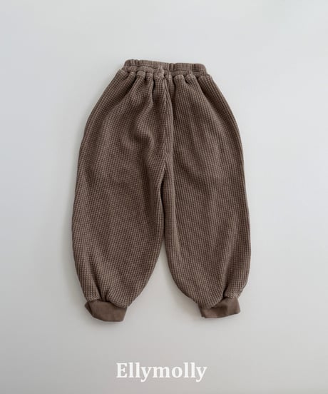 7[予約]ELLYMOLLY king wafflement jogger pants