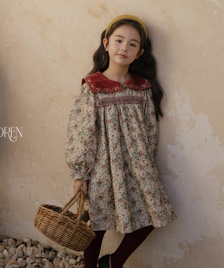 44[予約]OREN bonjour square collar dress