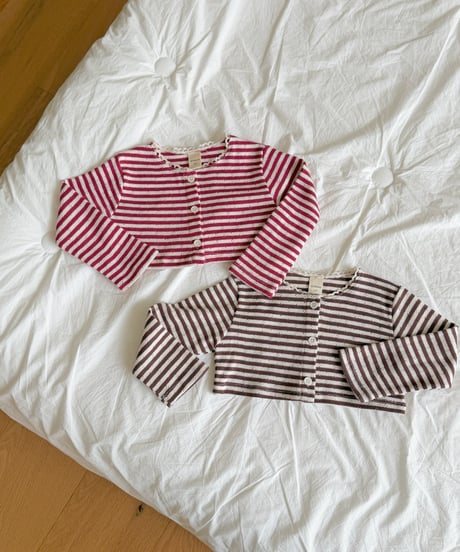 10[予約]ninibello tammy stripe cardigan