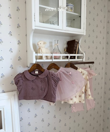 8[予約]marron rose eyelet t-shirt(XS-L)