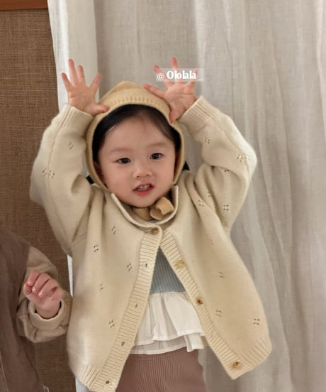 13[予約]ololala milk collar knit cardigan