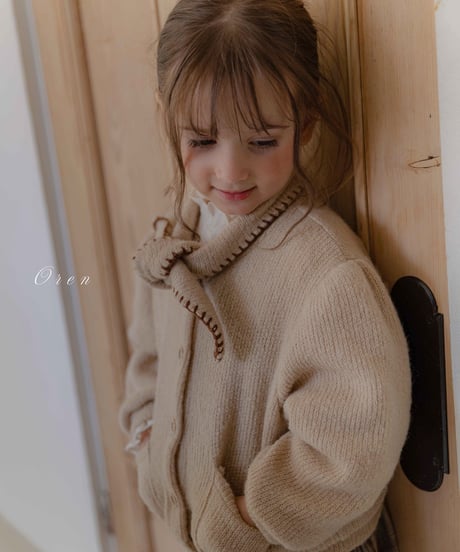 55[予約]OREN manon knit ribbon cardigan