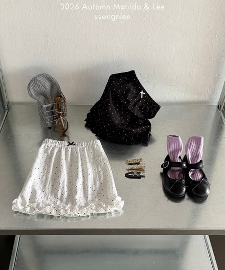 48[予約]matilda&lee dot frill skirt