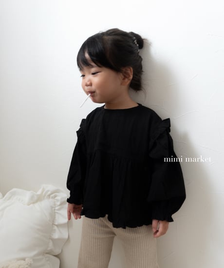 8[予約]mimi market shoulder frill blouse