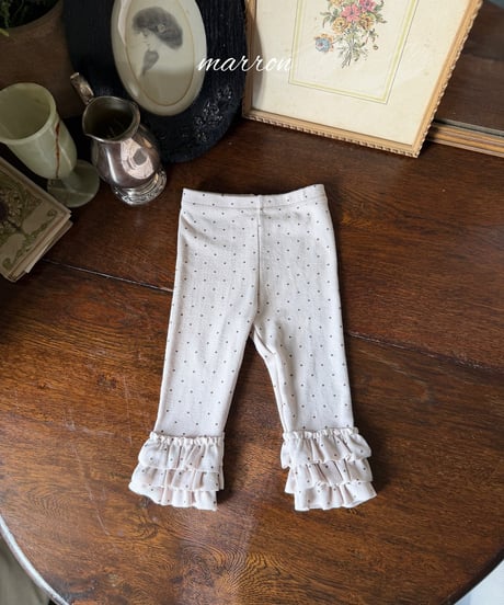 21[予約]marron dot leggings(XS-L)