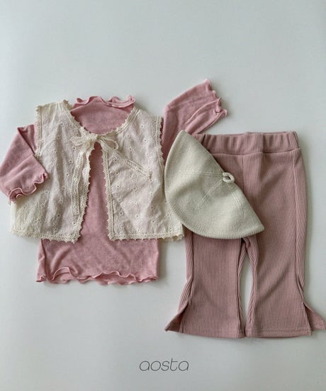 20[予約]Aosta lace open vest