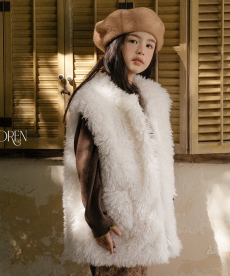28[予約]OREN shirley faux shearling vest