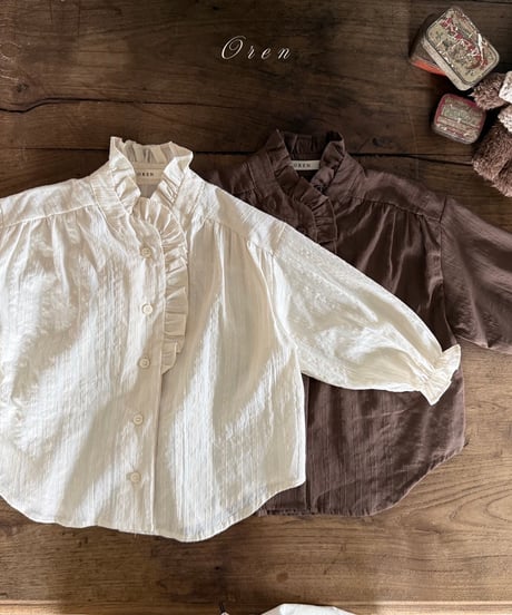 56[予約]OREN lea frill blouse
