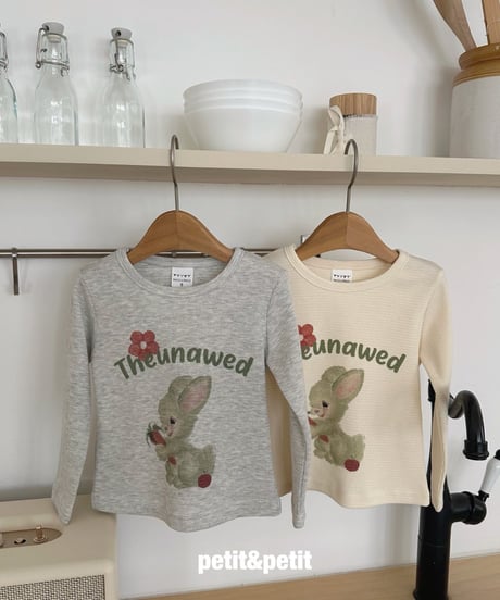 6[予約]petit&petit pastel rabbit t