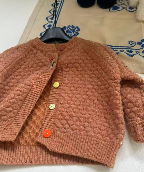 92[予約]aiai caramel popcorn knit cardigan