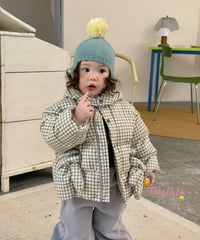 1[予約]ololala bonbon check down padded jacket