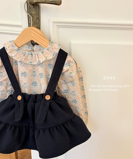 2[予約]ohho fran shirred strap skirt