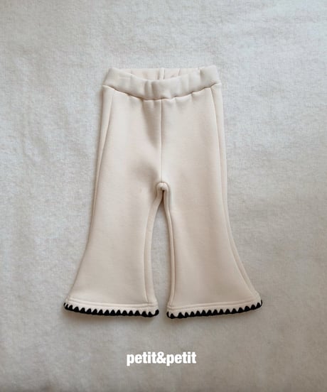 38[予約]petit&petit mellow embroidery flare pants