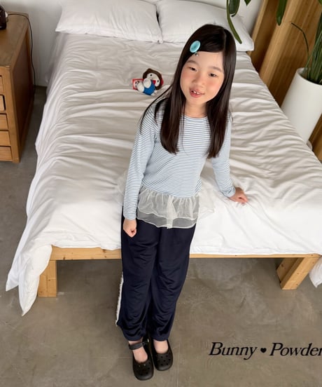 30[予約]bunny powder sha border tee