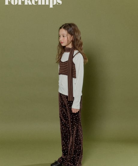 23[予約]FORKCHIPS bloom velvet pants