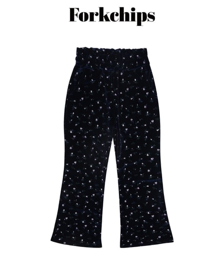 23[予約]FORKCHIPS bloom velvet pants