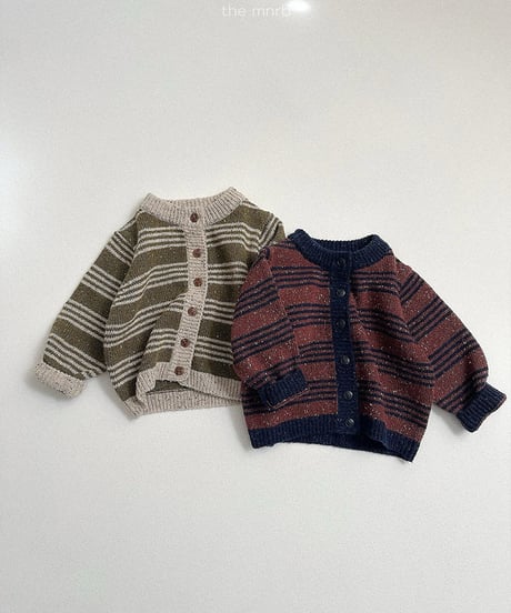 6[予約]minirobe line knit cardigan
