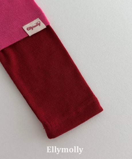 13[予約]ELLYMOLLY rolling color block t