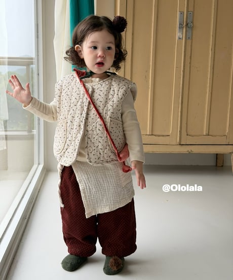 11[予約]ololala petit plan quilted vest
