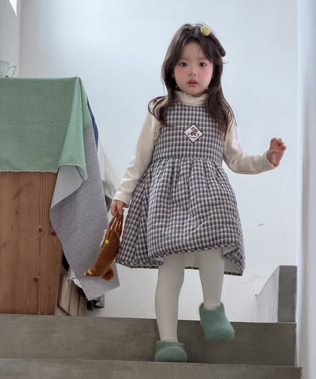93[予約]aiai madeleine check dress