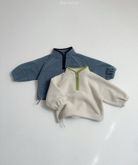 40[予約]minirobe two tone fleece half zip