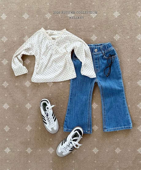 4[予約]melikey dot shirring t