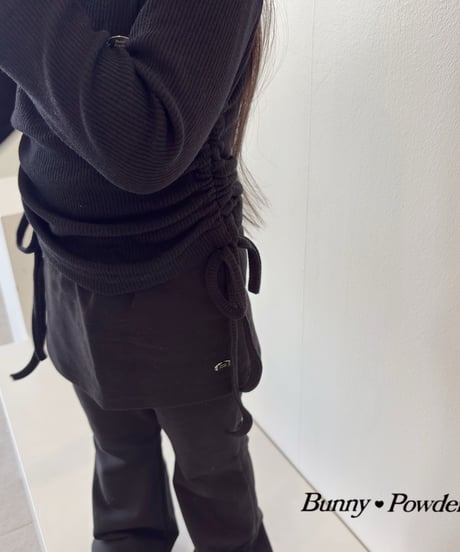 51[予約]bunny powder tenny mini wrap skirt pants