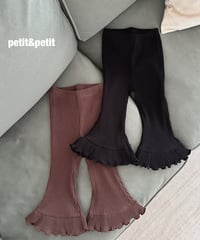 33[予約]petit&petit pie rib bootcut