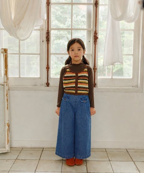 22[予約]mon Atelier flap denim pants