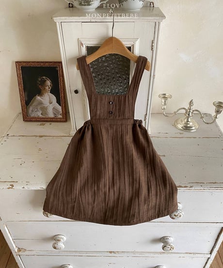14[予約]elov&monpetitbebe pleated apron ops