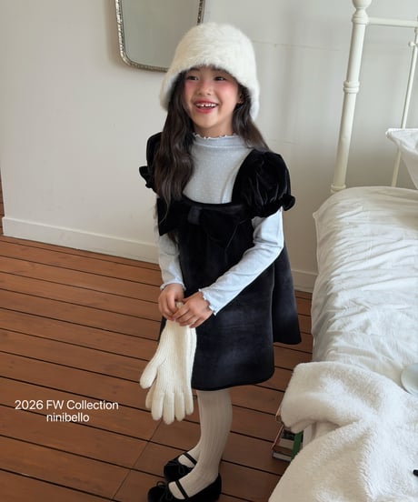 52[予約]ninibello holiday velvet dress